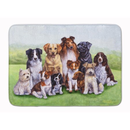 Carolines Treasures Springtime Dogs Machine Washable Memory Foam Mat BDBA316BRUG